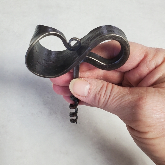 Hand Forged Iron Corkscrew - Picture 3 of 7